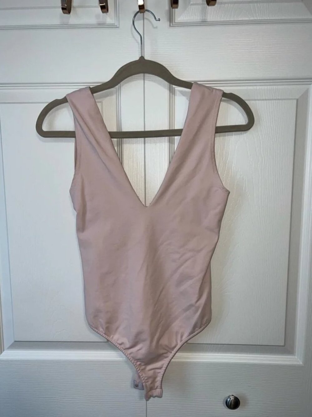 FREE PEOPLE Deep V Neck Bodysuit XS